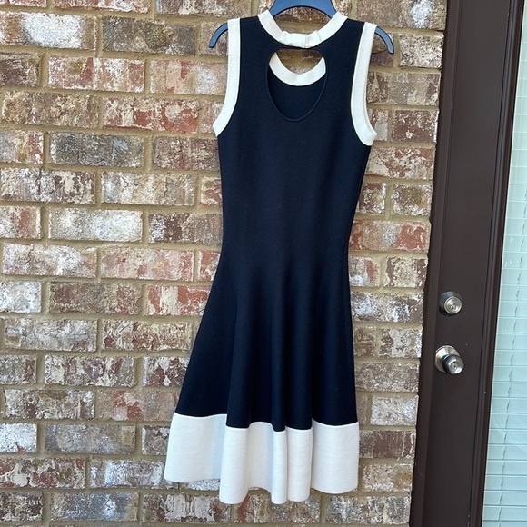 Kate Spade Quincy Brighton Black and Cream Cocktail Dress Small - Picture 4 of 10